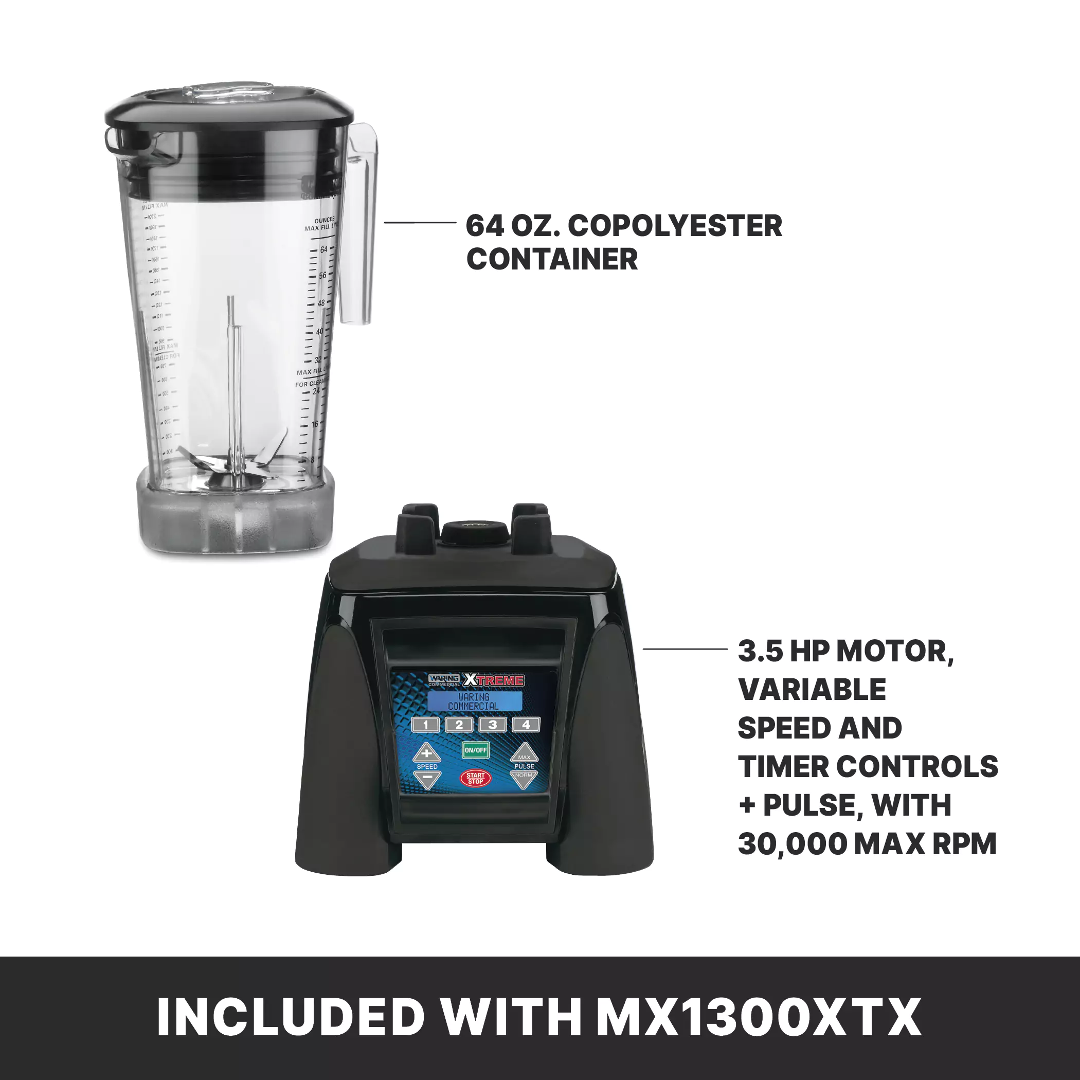 Xtreme Programmable Blender with 64 oz. Copolyester Container